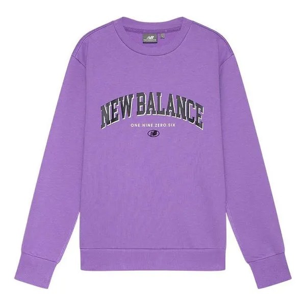 Толстовка New Balance Unisex Logo Printing Round-neck Sweatshirt Purple, фиолетовый