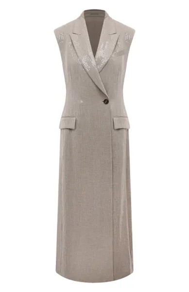 Льняной жилет Brunello Cucinelli