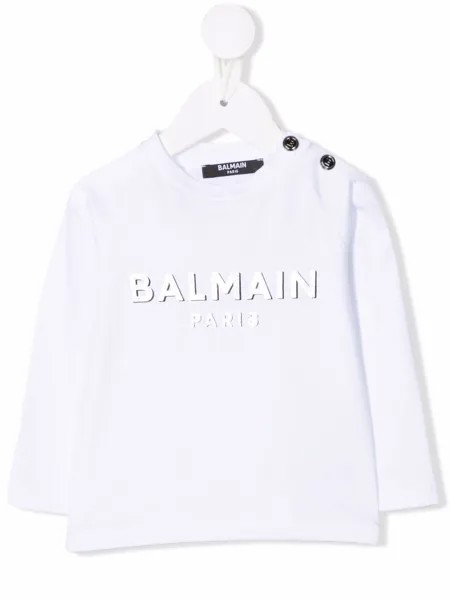 Balmain Kids футболка с логотипом