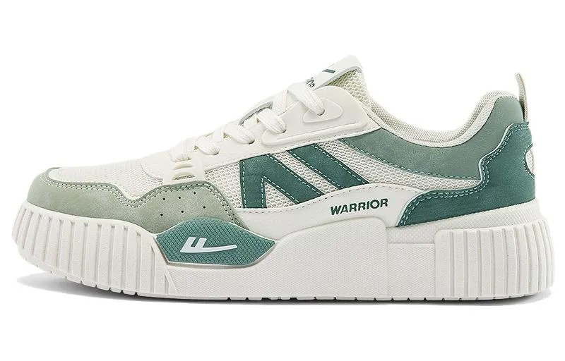 Кроссовки WARRIOR Skateboarding Shoes Women's Low-top Beige/Green, зеленый