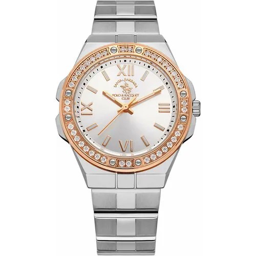 Наручные часы SANTA BARBARA POLO & RACQUET CLUB, серебряный, розовый