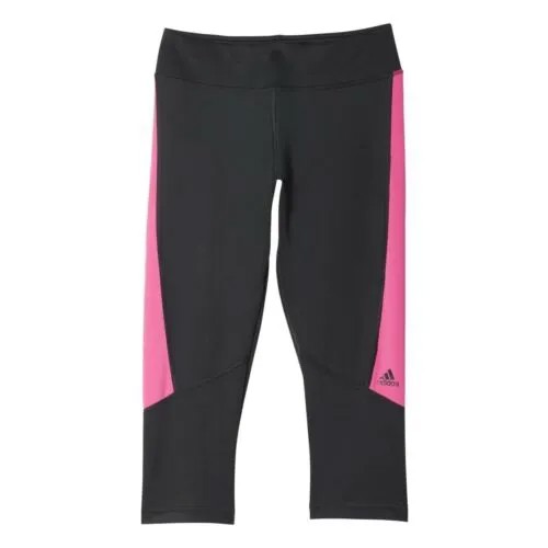 [BJ9328] Женские штаны Adidas Climalite 3/4 Capri Tights Training Pants - Black Pink