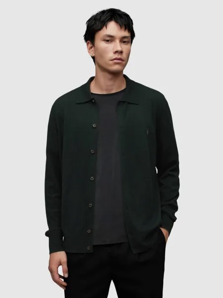 Кардиган Kilburn из смесовой шерсти AllSaints, гоночный зеленый