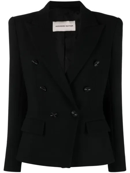 Alexandre Vauthier double-breasted wool blazer, черный