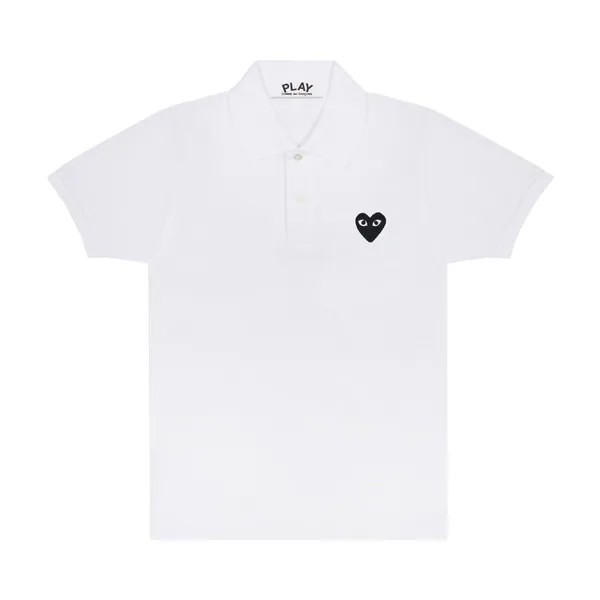 Футболка Comme des Garçons PLAY Polo T-Shirt 'White', белый