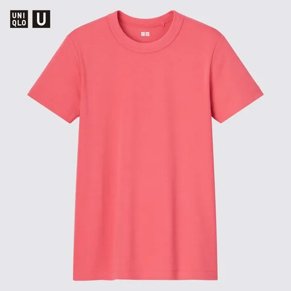 Футболка Uniqlo с коротким рукавом и круглым вырезом, красный