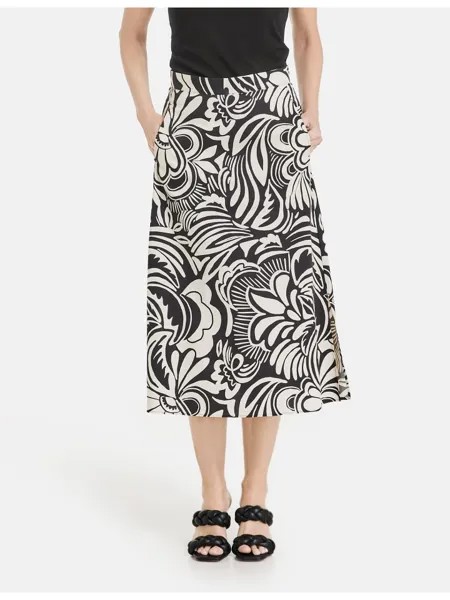 Длинная юбка Gerry Weber, цвет ecru/weiss/schwarz druck