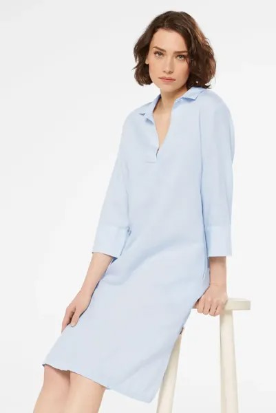 SENSES.THE LABEL Летнее платье с разрезами по бокам Senses.The Lable, цвет Shirtblue