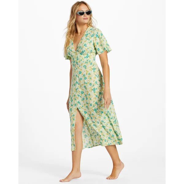 Платье Billabong Your Short Sleeve Long, желтый