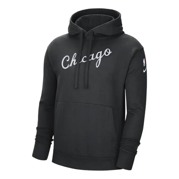Толстовка Men's Nike NBA Solid Color Alphabet Fleece Pullover Chicago Bulls Black, мультиколор