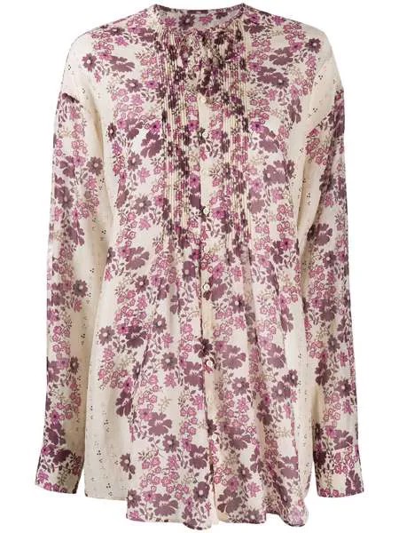 Dsquared2 блузка с цветочным принтом и завязками на воротнике