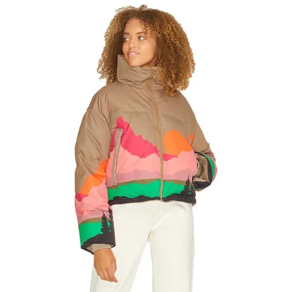 Пуховик Jack & Jones Blaze Aop Note Down JJXX, зеленый