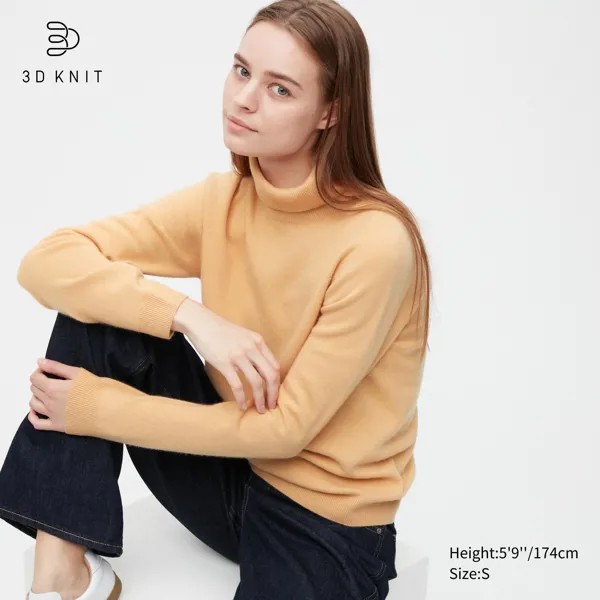 Водолазка женская UNIQLO 450637COL42 желтая L (доставка из-за рубежа)