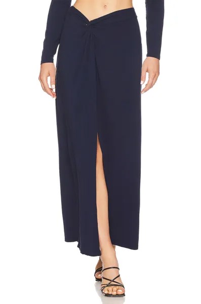 Юбка макси Bobi Knot Slit, темно-синий