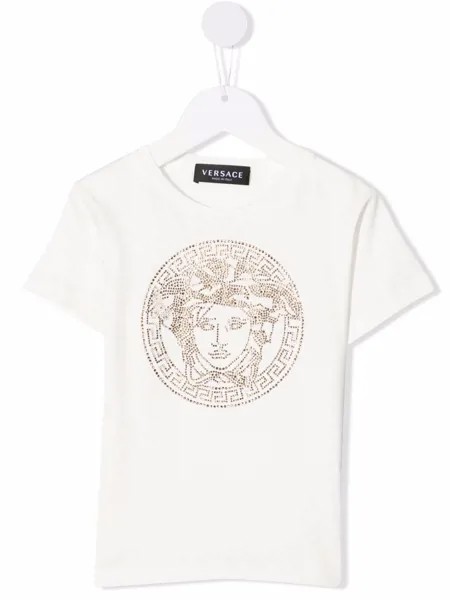 Versace Kids футболка с декором Medusa