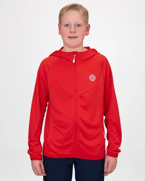 Спортивная куртка BIDI BADU Crew Hood Junior Jacket red, красный