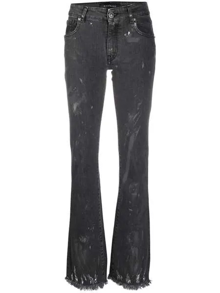 John Richmond джинсы bootcut с эффектом потертости