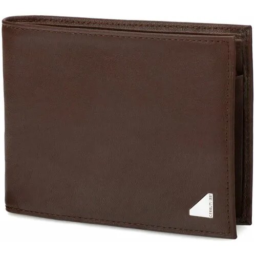Бумажник Cerruti 1881 CE97008Mкор, натуральная кожа, гладкая фактура, без застежки, 2 отделения для банкнот, коричневый