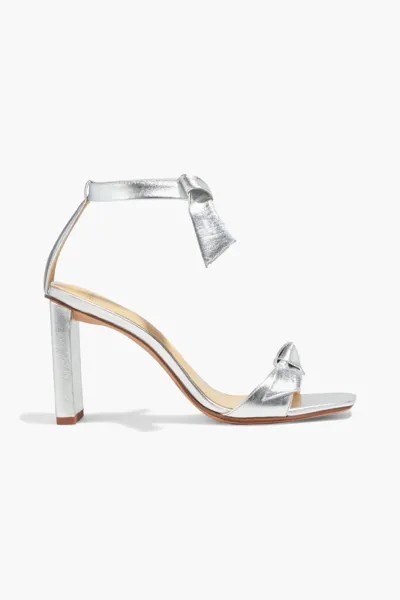 Босоножки Clarita из кожи с эффектом металлик и узлом Alexandre Birman, серебро