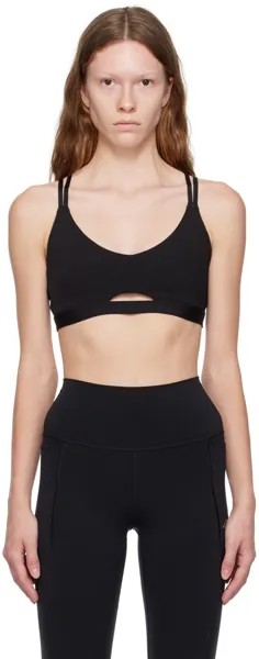 Черный спортивный бюстгальтер с легкой поддержкой adidas Originals Yoga Studio Luxe