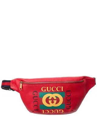 Женская кожаная поясная сумка с логотипом Gucci