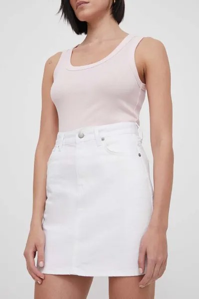 Джинсовая юбка MINI SKIRT HW COATED Pepe Jeans, бежевый