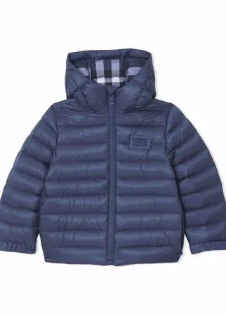 Burberry Kids пуховик с капюшоном