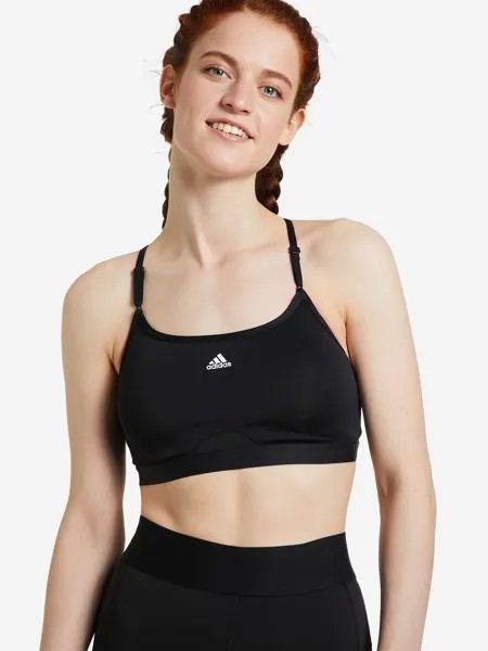 Спортивный топ бра adidas Aeroreact Training Light-Support, Черный