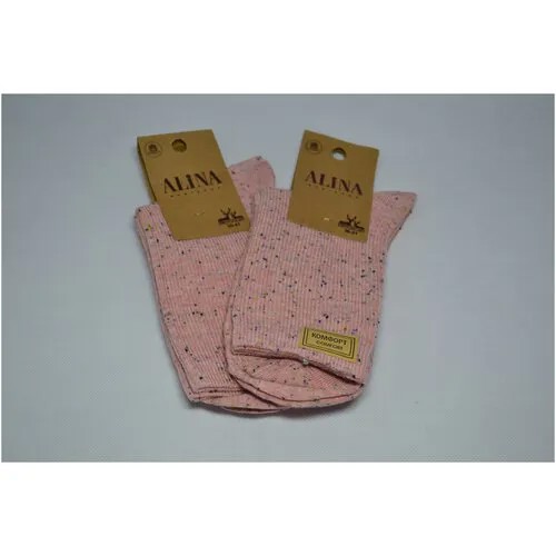 Носки Alina, 2 пары, размер 36-41, розовый