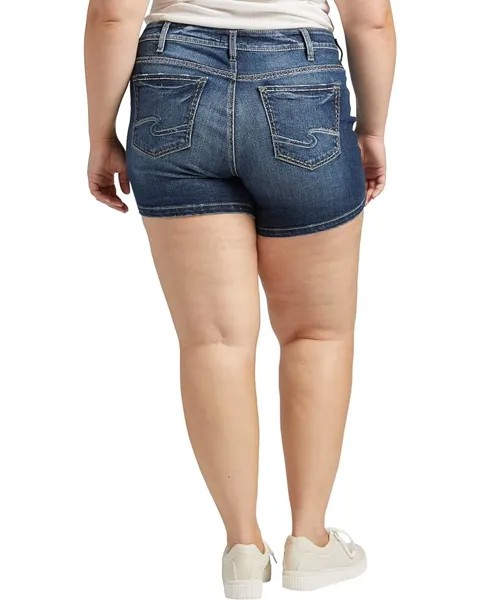 Шорты Silver Jeans Co. Plus Size Elyse Mid-Rise Shorts W53005EAE464, индиго