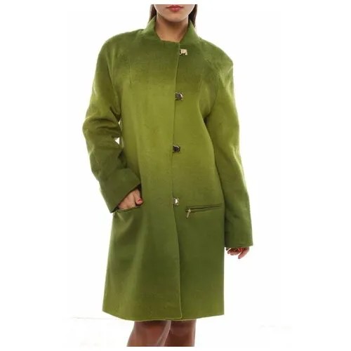 Кашемировые пальто BGT Демисезонное женское кашемировое пальто. Разм.46, Зеленый