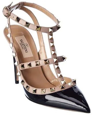 Женские лакированные туфли Valentino Rockstud Caged 100