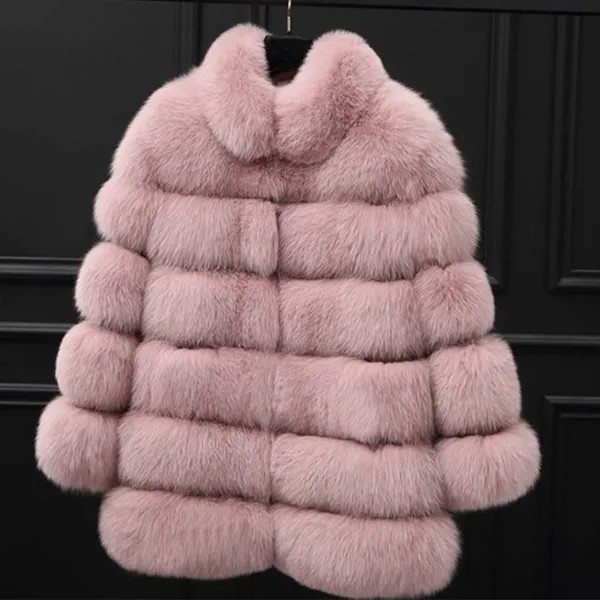 Роскошное зимнее меховое пальто для женщин, высококачественное пушистое пальто из искусственного лисьего меха, Толстая теплая меховая верхняя одежда, Женская модная меховая куртка 2022