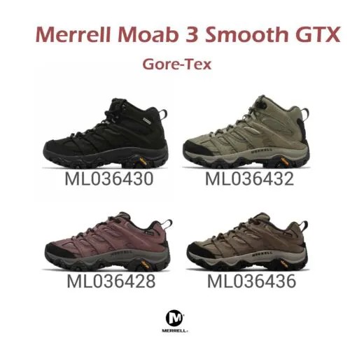 Merrell Moab 3 Smooth GTX Gore-Tex Vibram Mid Low Women Hiking Shoes Boots Pick1