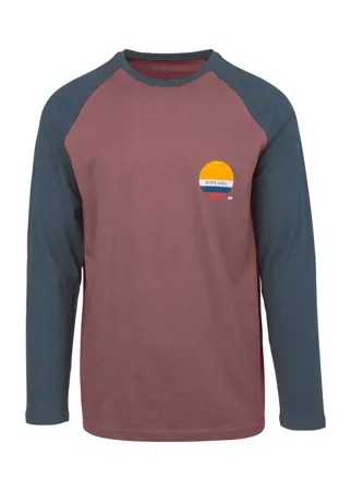 Лонгслив RIP CURL Shore Lines Ls Tee Light Red