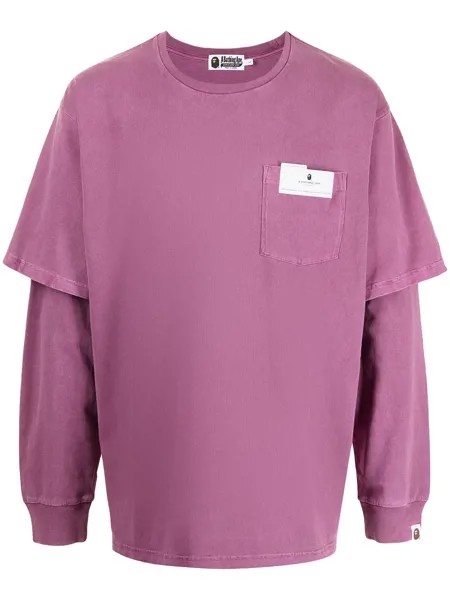 A BATHING APE® футболка с накладным карманом