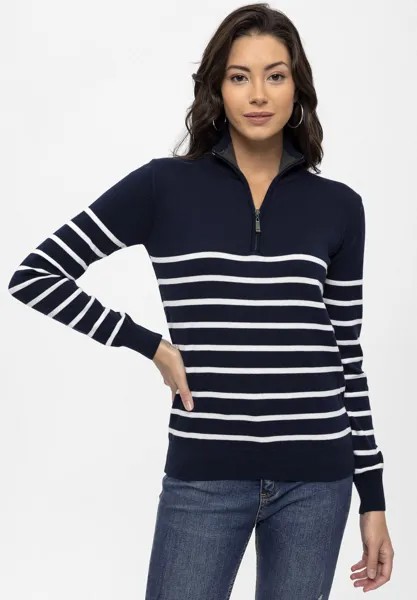 Вязаный свитер HALF-ZIP Felix Hardy, цвет dark blue