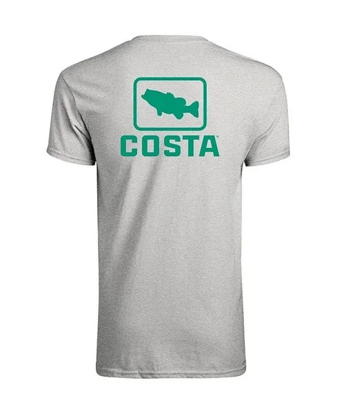 Футболка с короткими рукавами и рисунком Costa Emblem Bass, серый
