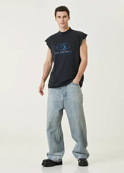 Голубые мешковатые джинсовые брюки Balenciaga