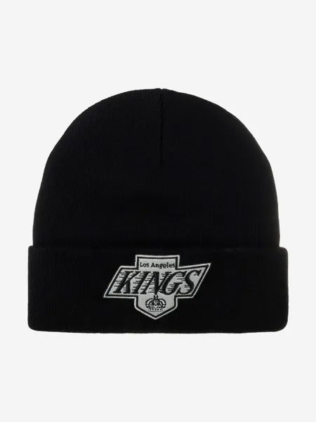 Шапка с отворотом MITCHELL NESS EU175-TEAMTALK-BLK Los Angeles Kings NHL (черный), Черный