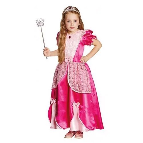 Детский розовый костюм принцессы (9082), 128 см.
