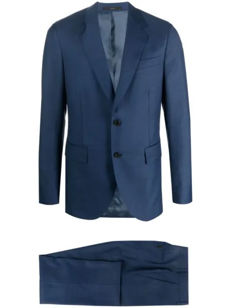 Paul Smith шерстяной костюм с однобортным пиджаком, синий
