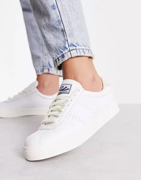 Белые кожаные кроссовки Superga 2843 Club S