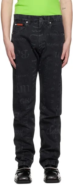 Черные джинсы с перекрученным швом Martine Rose