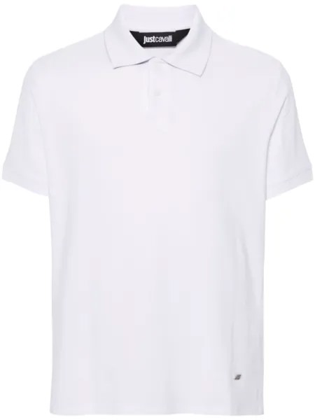 Just Cavalli рубашка поло из ткани пике, белый