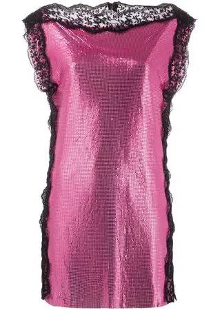 Christopher Kane декорированное кружевное платье мини