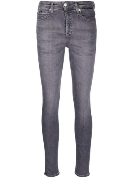 Calvin Klein Jeans узкие джинсы средней посадки, серый