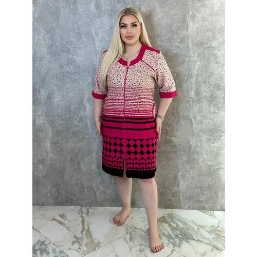 Халат , размер 5XL, фуксия