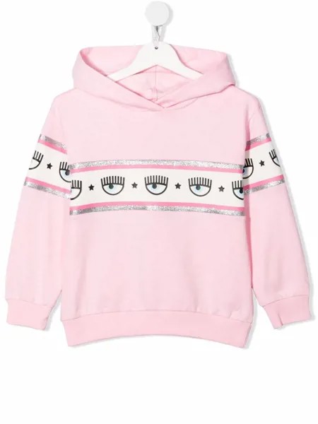 Chiara Ferragni Kids худи с узором Logomania