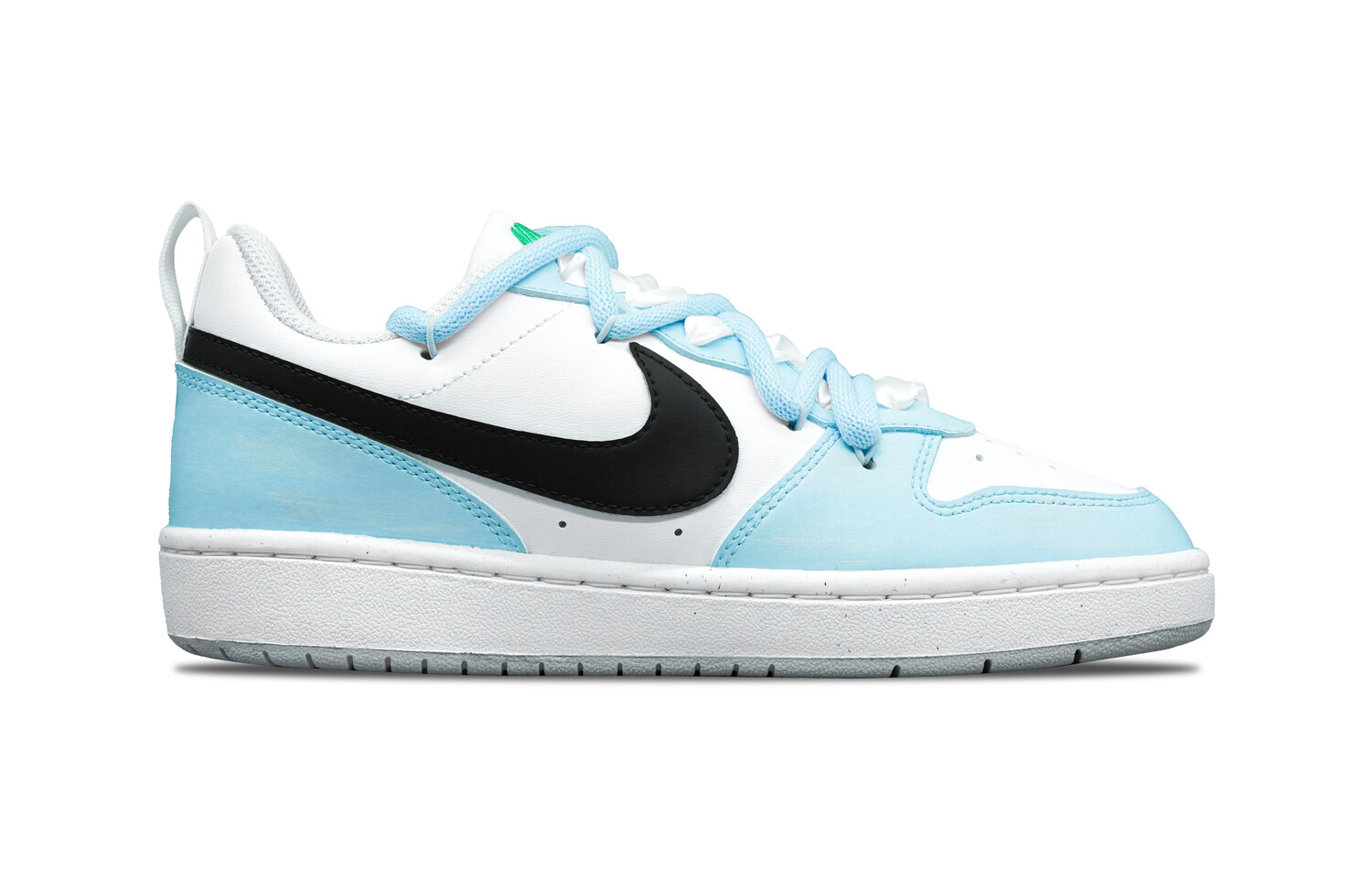 Кроссовки Nike Court Borough Skateboarding Shoes Women's Low-top White, голубой